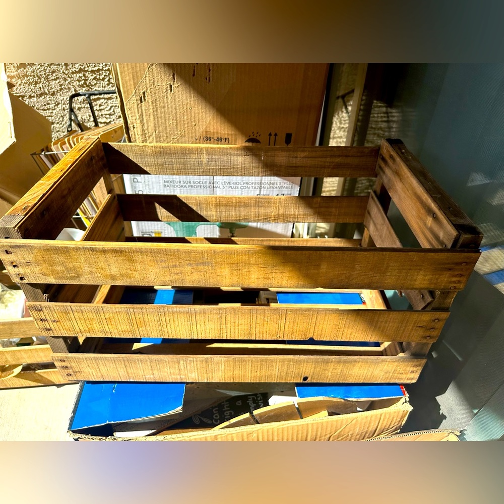 Three crates